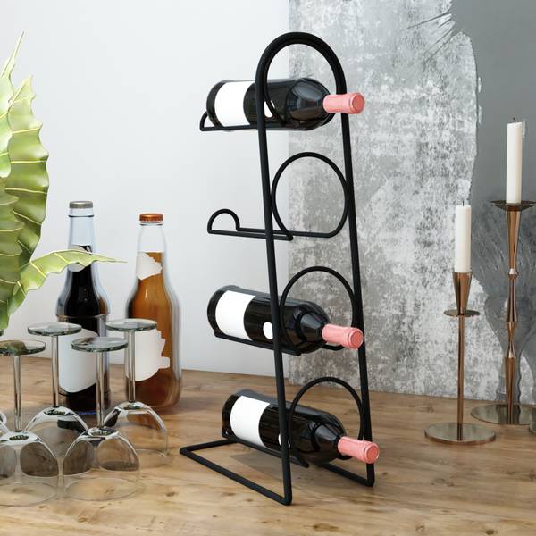 Weinregal Anchamps Schwarz - Metall - 12 x 44 x 21 cm