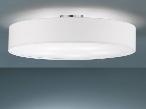 Große LED Deckenleuchte Ø 65cm Silber - Weiß
