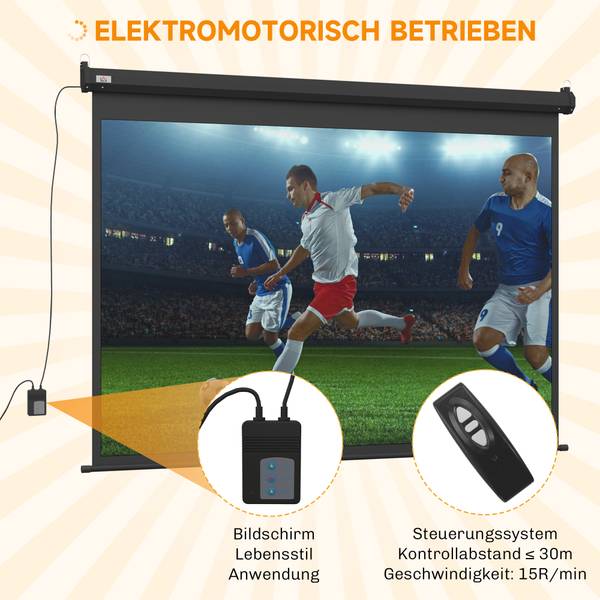 Beamer-Leinwand 001-005V90BK 203 x 152 cm