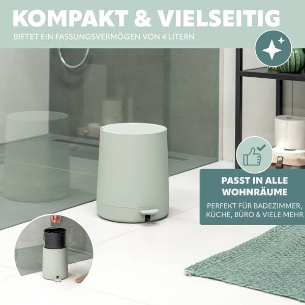 Bad-Accessoires 5er-Set Tesero Salbei