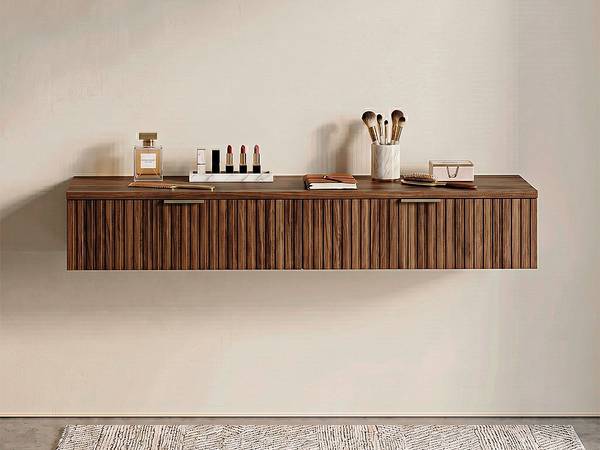 Konsolenschreibtisch FRALYN Braun - Holz teilmassiv - 110 x 20 x 45 cm