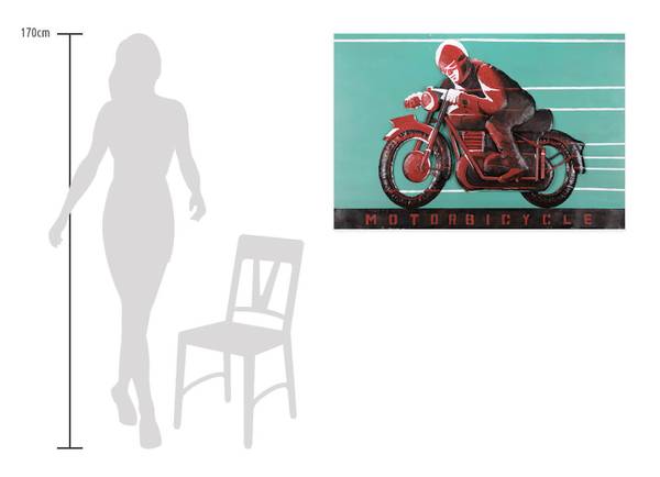 Metallbild Autos & Technik Bax Blau - Rot - Metall - 120 x 80 x 6 cm