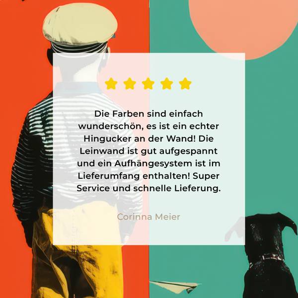 LEINWANDBILD Junge Popart 60 x 90 cm