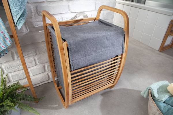 Wäschekorb LAGOON SPA Braun - Grau - Flachgewebe - Polyester - 40 x 60 x 33 cm