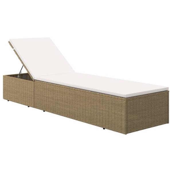 Gartenliege M607039 Braun - Polyrattan - 60 x 84 x 198 cm