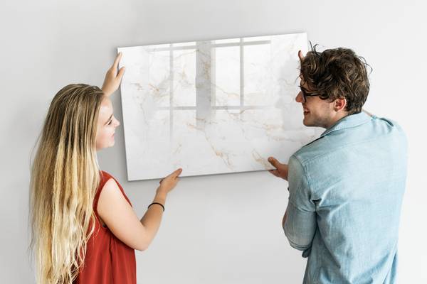 Magnettafel Eleganter Marmor 100 x 70 cm