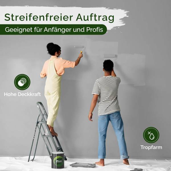Wandfarbe   Cool Grey Grau - Harz - 17 x 16 x 17 cm