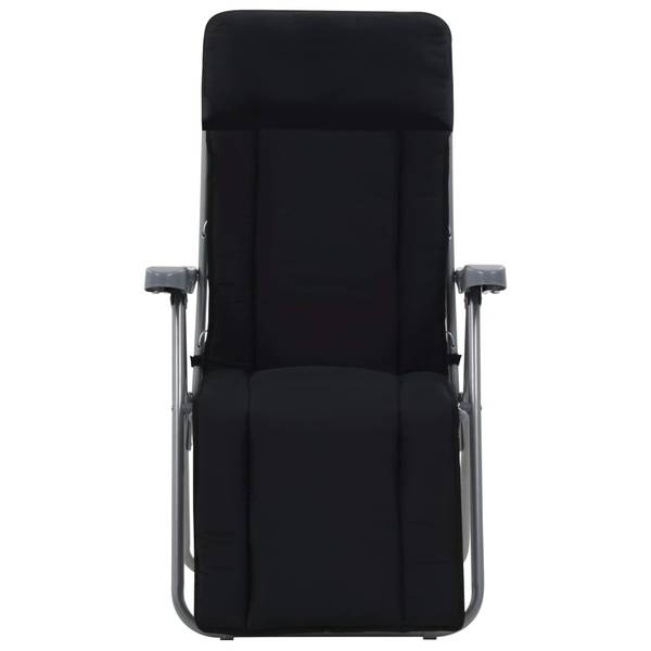 Tuin Stoel 296373 Set van 2 zwart