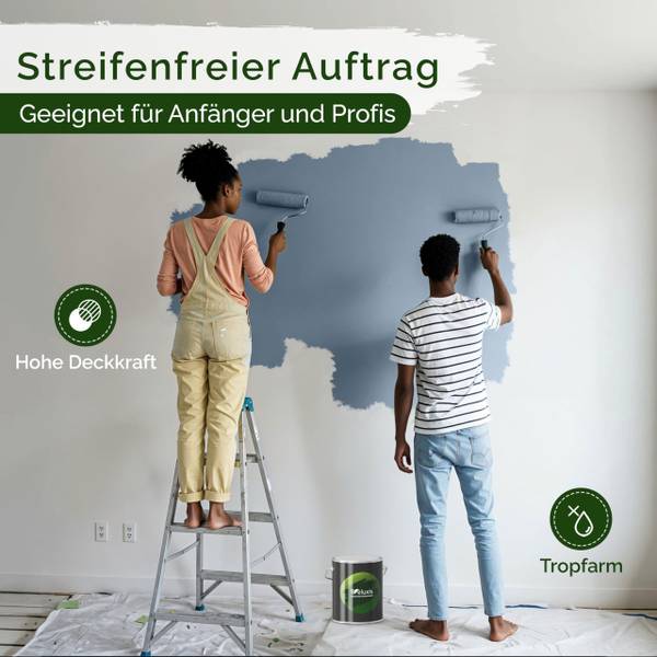 Wandfarbe   Slate Blue Blau - Harz - 17 x 16 x 17 cm