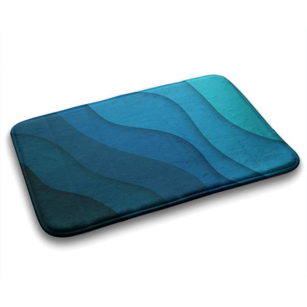 Badteppich Blauer Farbverlauf 75 x 45 x 75 cm