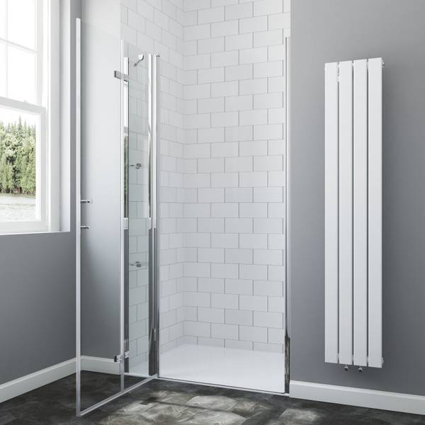 Nischentür faltbar Nano Glas Duschtür Breite: 105 cm