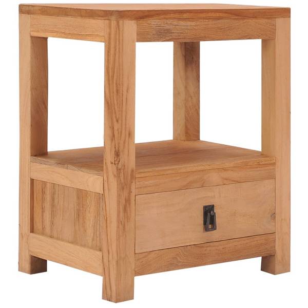 Nachttisch DE925 Braun - Massivholz - 40 x 50 x 30 cm