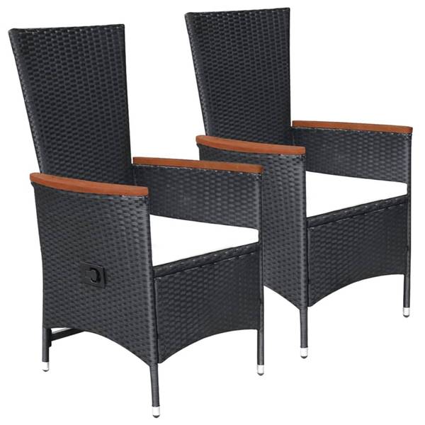 Garten-Essgruppe 3006318 3-teilig Schwarz - Akazie - 88 x 74 x 88 cm