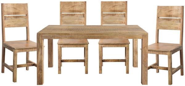 Esstisch EVEREST Beige - Holz teilmassiv - 160 x 75 x 90 cm