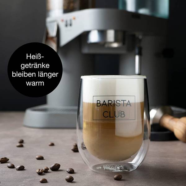 Barista 2x300ml doppelwandige Gläser Borosilikatglas - 13 x 10 x 20 cm