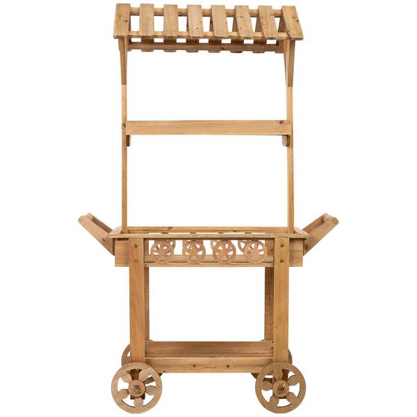 Display-Wagen 4523996724 Braun - Massivholz - 47 x 137 x 47 cm