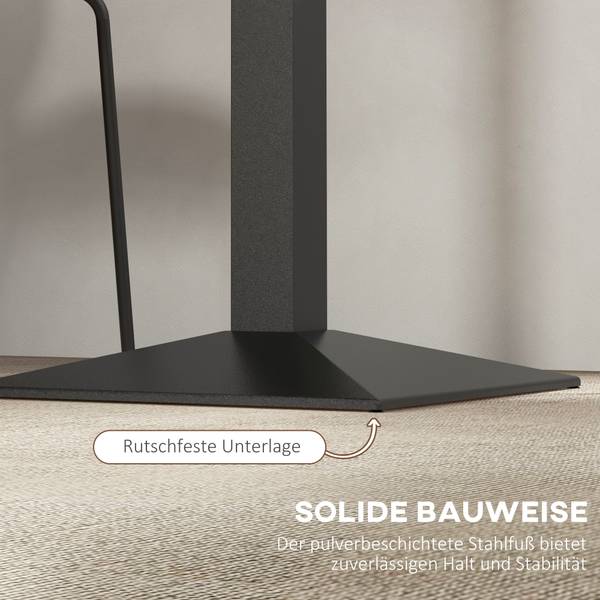 Eettafel 83A-078V80DR bruin - plaatmateriaal op houtbasis - 70 x 75 x 70 cm