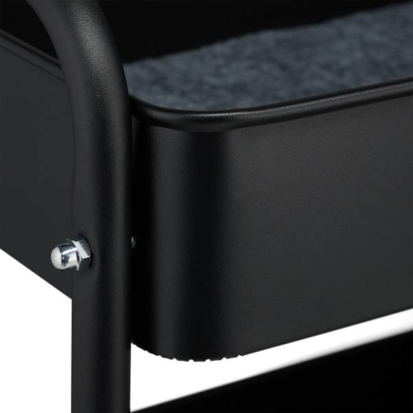 Rollwagen mit 3 Ebenen Schwarz - Grau