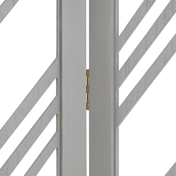 Paravent 2904 Gris - En partie en bois massif - 120 x 170 x 2 cm