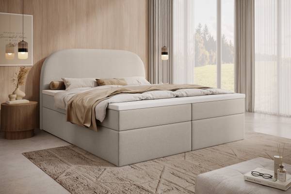 Boxspringbett ZEN mit Bettkasten Beige - Liegefläche Breite: 180 cm