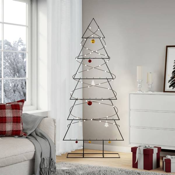 Sapin de noël en métal 3031927 Noir - Acier - 30 x 180 x 80 cm