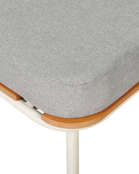 Repose-pied SENISE Marron - Gris - Blanc - Métal - 74 x 43 x 74 cm