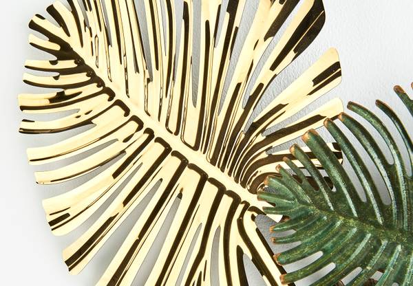 Wandbild VERDURE Gold - Metall - 7 x 49 x 90 cm