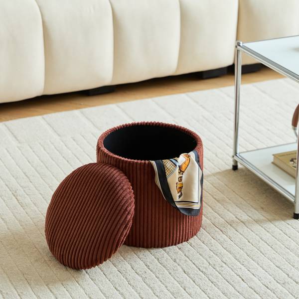 Pouf NARVIK 3er Set Rot