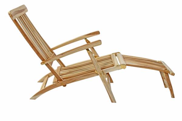 Gartenliege PUCCON Beige - Teakholz - 150 x 100 x 60 cm