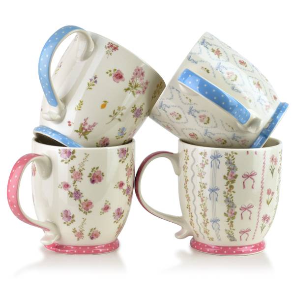 Kaffeebecher SASSY Blau - Fine Bone China - Porzellan - 11 x 11 x 11 cm