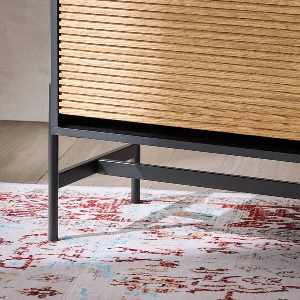 Schoenenkast HFSR03-SCH zwart - bruin - plaatmateriaal op houtbasis - metaal - 64 x 115 x 40 cm