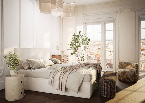 Boxspringbett Tegal Creme - Liegefläche Länge: 140 cm