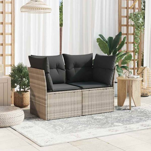 Gartensofa 3041946-4 (2-teilig) Hellgrau