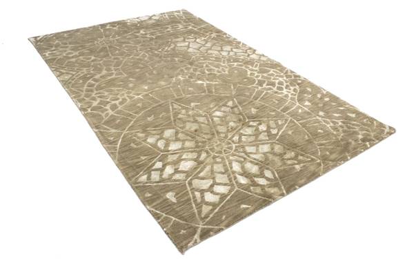 Handgeknüpft Wollteppich Braun - Wolle - 152 x 2 x 236 cm