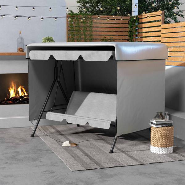 Hollywoodschaukel Abdeckung BB5303 Grau - Kunststoff - 155 x 150 x 215 cm