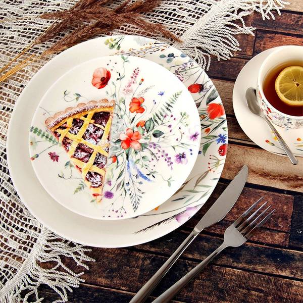 Speiseteller 129115 Weiß - Porzellan - 27 x 3 x 27 cm