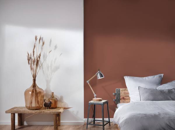 Tapete 352 einfarbig Landhaus Kinder Rotbraun