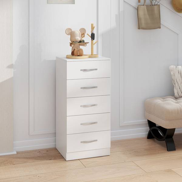 Kommode 83D-118V90WT Weiß - Holzwerkstoff - 35 x 85 x 40 cm