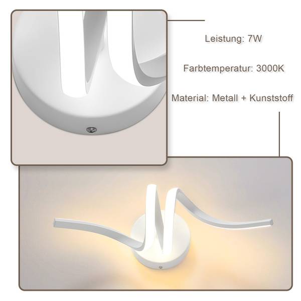 Wandlampe Liiso Weiß