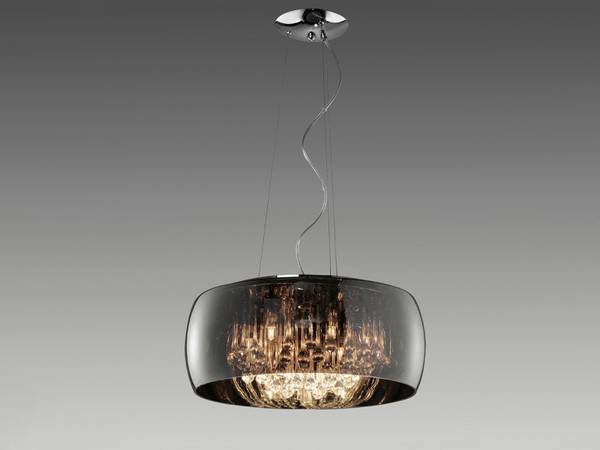 Pendelleuchte Ivor Silber - Kristallglas - 50 x 150 x 50 cm