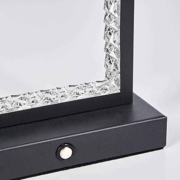 Tischleuchte Carpi Schwarz - Metall - Kunststoff - 8 x 24 x 14 cm