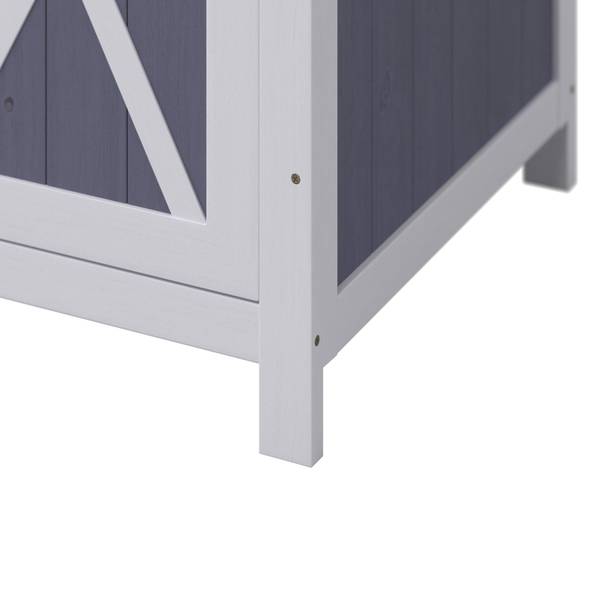 Gerätehaus NELLA Grau - Weiß - Holz teilmassiv - 52 x 143 x 70 cm