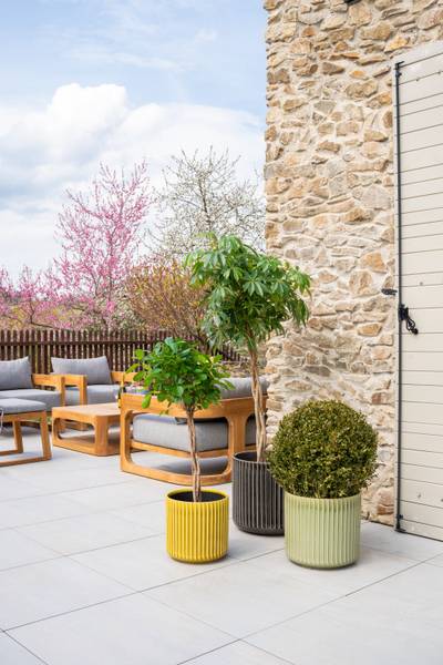 Blumentopf London Grau - 35 x 33 x 35 cm