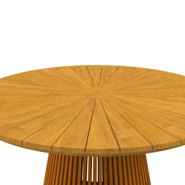 Gartentisch SANJA Braun - Massivholz - 140 x 76 x 140 cm