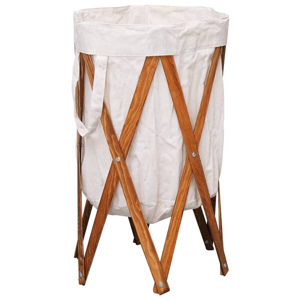 Wäschekorb 299261 Braun - Cremeweiß