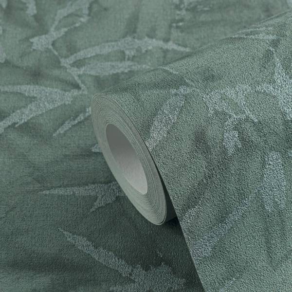 Vliestapete 790465-GU Grün - Textil - 53 x 1 x 1005 cm