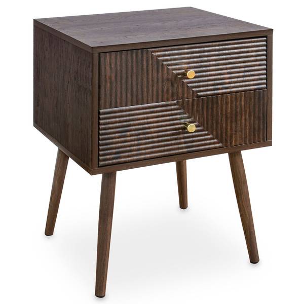 Table de chevet LIVIA Marron - Bois manufacturé - 45 x 60 x 39 cm
