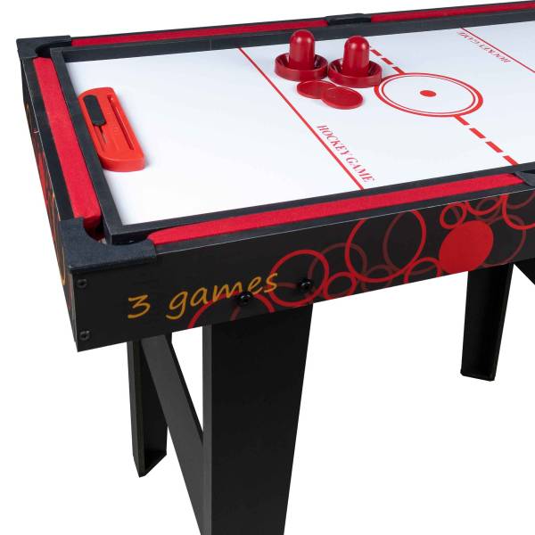 Spieltisch 3-in-1 Rot - Holzwerkstoff - 74 x 51 x 92 cm