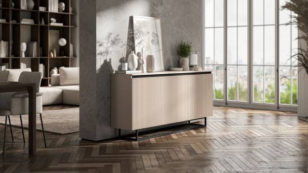 Sideboard SELENE Beige - Kaschmir - Schwarz