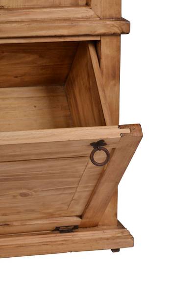 Garderobenschrank Mexico Gelb - Kiefer - 92 x 190 x 42 cm